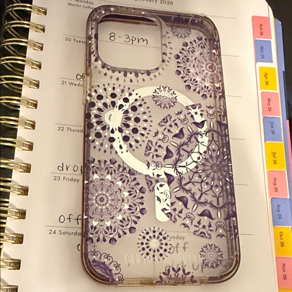 Elegant Purple Mandala Phone Case